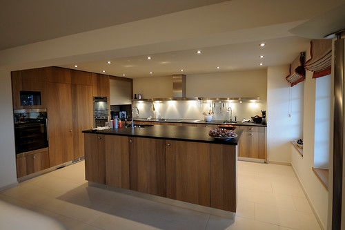 Modern kitchen design but minimalist style with WOK and TEPPAN YAKI