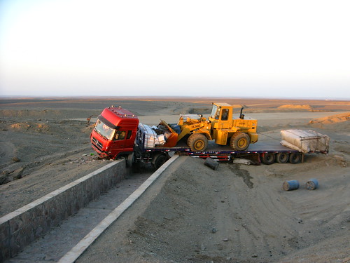 Accident on National Highway 312 between Shanshan and Sandaolin, Xinjiang, China
