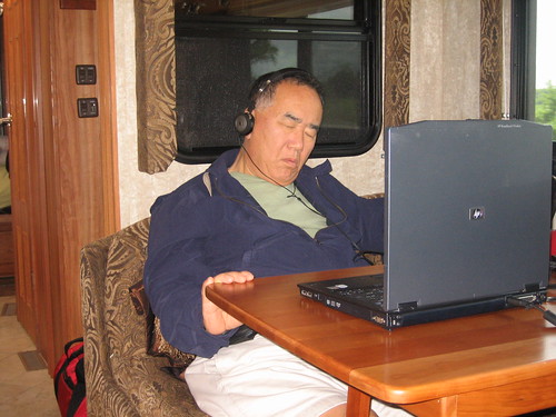 dad's usual position in RV