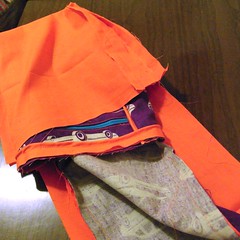 put the right side out bag into the inside out lining