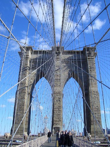 Vista clásica del puente de Brooklyn