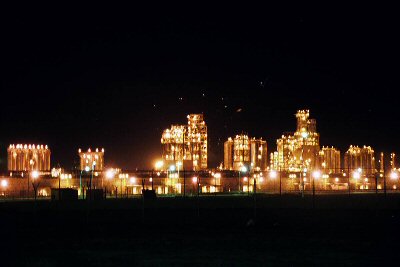 Santas Christmas Village?  Or a Kuwaiti oil refinery?