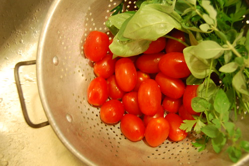 Pasta with Roasted Grape Tomatoes and Fresh Herbs