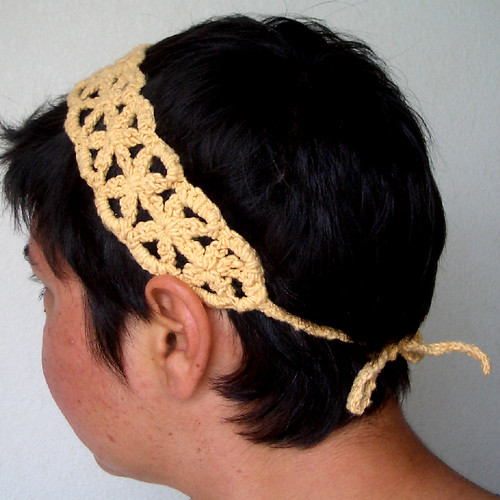 Floral Headband (handspun cotton)