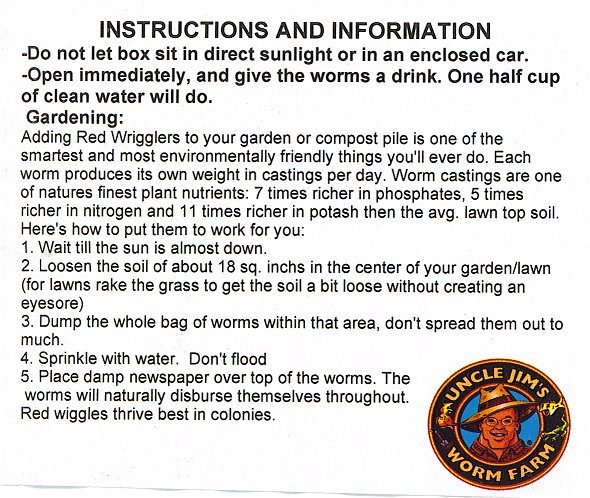 Worm Instructions