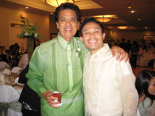 Rik and Uncle Oscar in Barong Tagalogs