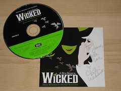 The Katie Webber autographed Wicked CD I got for Christmas.