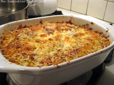 Eggplant & Zucchini Gratin (out of oven)