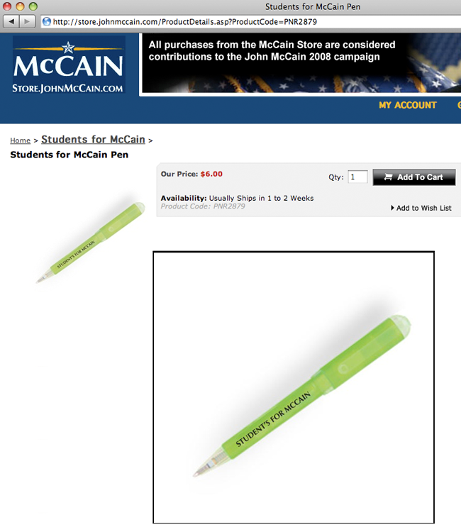 McCain Student Pen