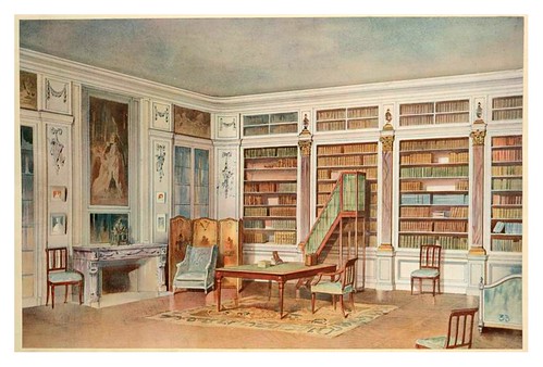 005- Biblioteca Luis XVI (tomada de un castillo en los alrededores de Alençon- acuarela 1907