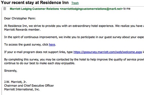 Gmail - Your recent stay at Residence Inn