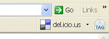 Del.icio.us extension in Internet explorer