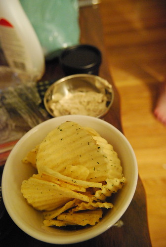 Chips and onion dip