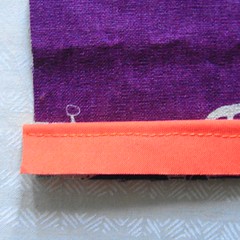 lay the piping along the edge of the right side