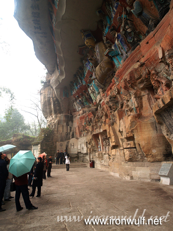 Tour Groups viewing the rock carvings
