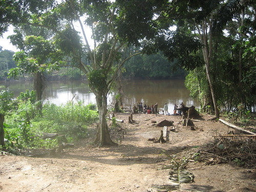 The dugout dock in Obenge