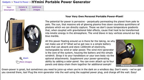 ThinkGeek :: HYmini Portable Power Generator