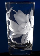 etched juice glass