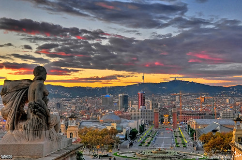 Barcelona sunset HDR by MorBCN.