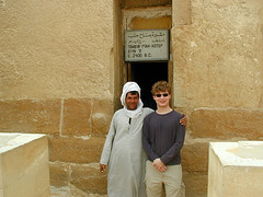 My grandson Nico at a mastaba tomb at Saqqara 