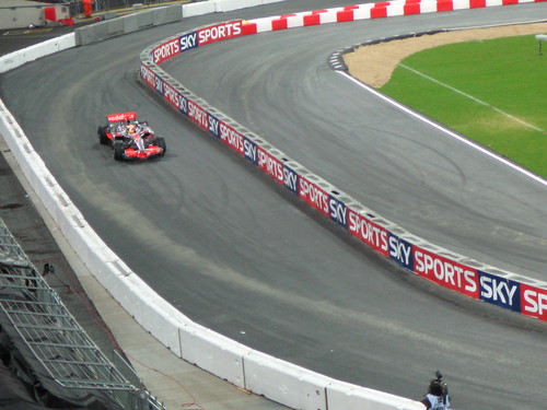 f1 lewis hamilton car. Lewis Hamilton#39;s F1 Car. driving around Wembley stadium at the Race of Champions 2008. My Most Interesting Photos | Buy Prints