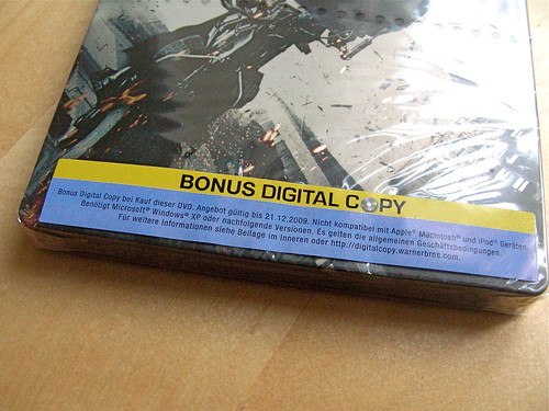 The Dark Knight - Mindestanforderungen der 'Bonus Digital Copy'