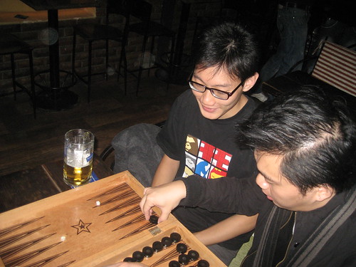 A game of backgammon with Wilson