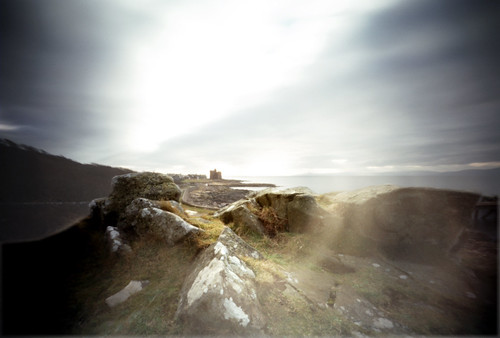 Pinhole image Castle from the pier rocks 05Feb09