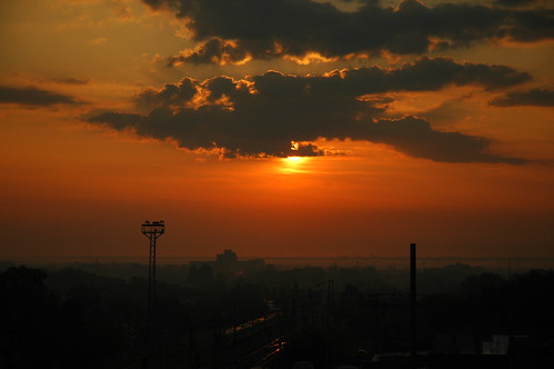Sunset Over Penza and The Train Station ©  maticulous