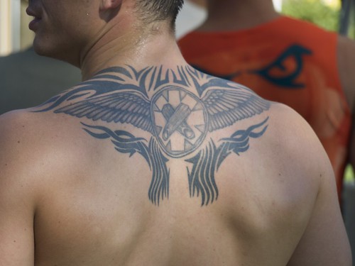 Upper Back Tribal Tattoos For Men