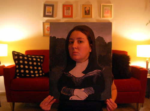 me in my mona lisa canvas
