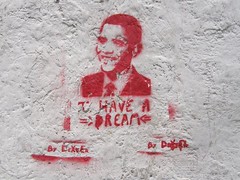 Rio Street art Obama I have a dream....