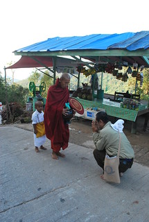 Bhikkhus on alms- round, pindapata