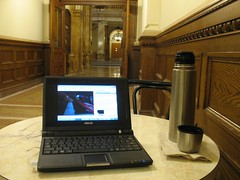 EEEPC in use in the Milwaukee Public Library