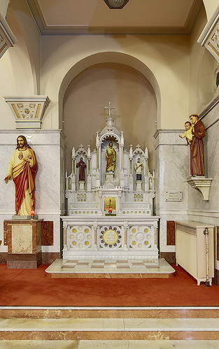 Saint Mary Roman Catholic Church, in Carlyle, Illinois, USA - altar of Saint Joseph