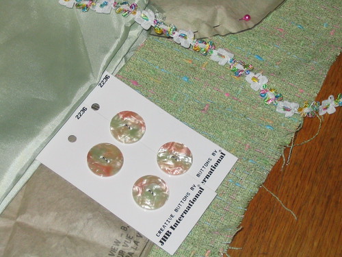 fabric buttons lining trim
