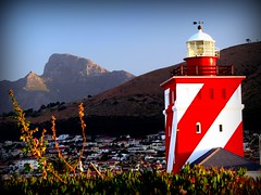The red and white candy-striped Greenpoint Lighthouse in Cape Town