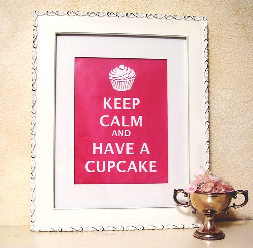 NEW ready to frame "KEEP CALM AND HAVE A CUPCAKE" prints 8x10