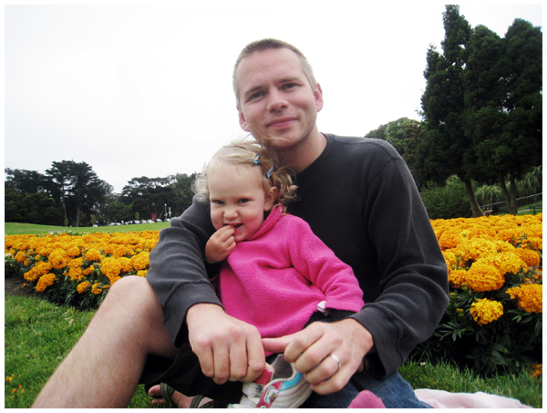 Father and daughter in Golden Gate Park