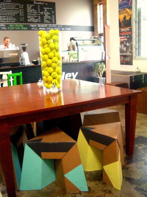 Paper Tiger stools at Volley Cafe