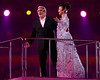 Singers Placido Domingo and Song Zuying perform during the Closing Ceremony for the Beijing 2008 Olympic Games in the National Stadium on August 24, 2008 in Beijing, China.