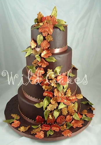 Keywords weddings wedding cake fall wedding cake autumn leaves