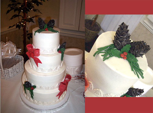 Christmas Wedding Cake 