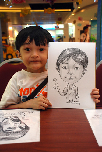 Caricature live sketching for Marina Square 3