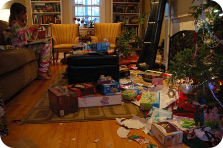 Christmas Day at home: the aftermath