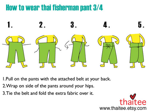how to wear fisherman pants. how to wear thai fisherman