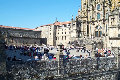 Plaza de obradoiro vistas a la catedral