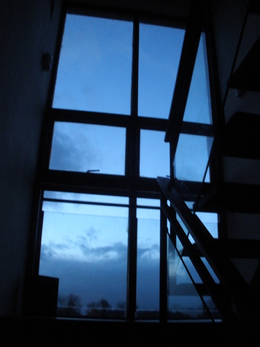 Evening sky and stairs