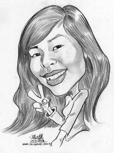 lady caricature in pencil 200109