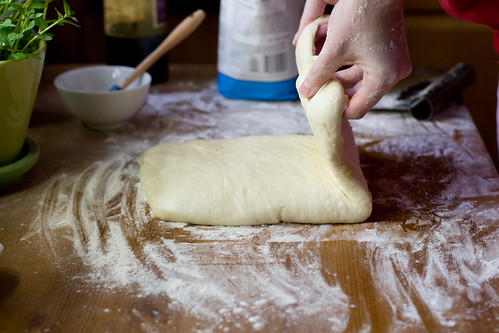 Folding Focaccia Dough
